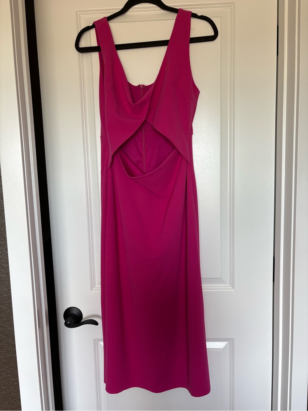 Pink Midi Cutout Dress